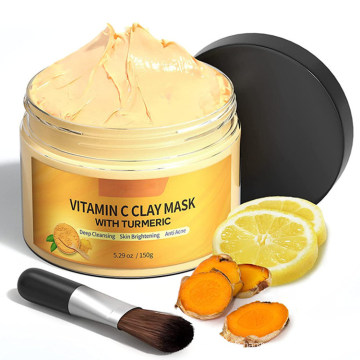 Masque facial à l&#39;argile et à la vitamine C anti-acné naturel éclaircissant pour la peau